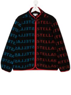 Stella McCartney Kids кардиган на молнии с логотипом