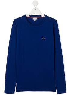 Lacoste Kids трикотажный топ с длинными рукавами