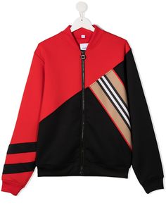 Burberry Kids бомбер с графичным принтом
