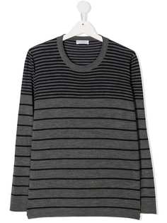Brunello Cucinelli Kids трикотажный джемпер в полоску