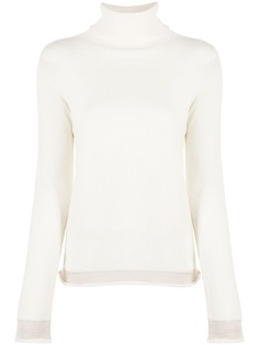 LIU JO джемпер с высоким воротником и контрастной отделкой