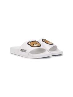 Moschino Kids шлепанцы Teddy Bear с логотипом