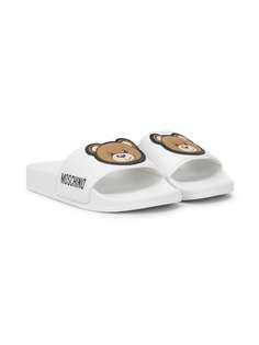 Moschino Kids шлепанцы Teddy Bear с логотипом