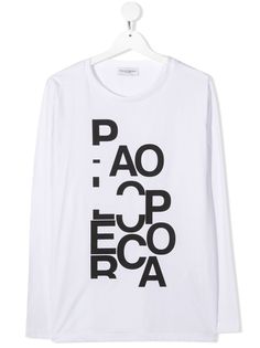 Paolo Pecora Kids футболка с логотипом