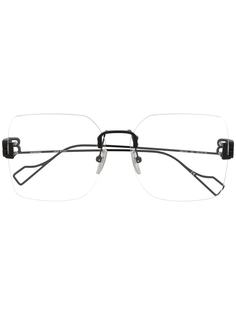 Balenciaga Eyewear очки в безободковой оправе с логотипом BB