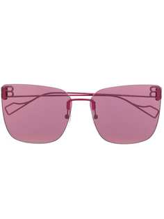 Balenciaga Eyewear солнцезащитные очки в оправе кошачий глаз с логотипом BB