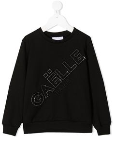 Gaelle Paris Kids толстовка с логотипом из страз