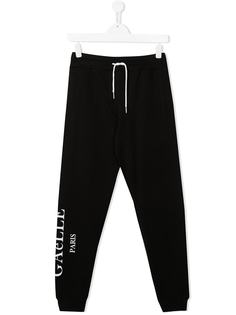 Gaelle Paris Kids спортивные брюки с логотипом