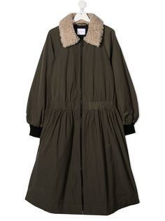 UNLABEL пальто Slow с контрастным воротником