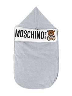 Moschino Kids одеяло с нашивкой-логотипом