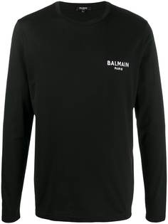 Balmain футболка с вышитым логотипом