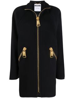 Moschino пальто на молнии с высоким воротником