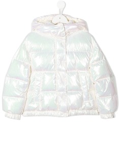 Moncler Enfant пуховик с эффектом металлик