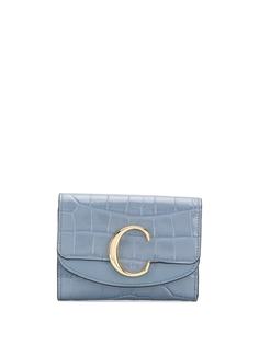 Chloé картхолдер с металлическим логотипом