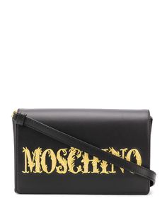 Moschino сумка на плечо с вышитым логотипом