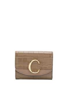 Chloé картхолдер с металлическим логотипом