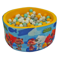 Сухой бассейн Hotenok МиМиМишки синие рыбки фон желтый