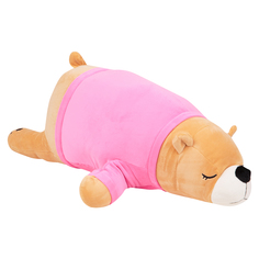 Мягкая игрушка Игруша Медведь в розовой футболке 60 см цвет: бежевый