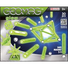 Магнитный конструктор Geomag Glow 30 деталей