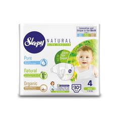 Подгузники Sleepy Natural Organic Baby Diaper (7-14 кг) шт.