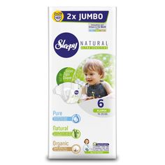 Подгузники Sleepy Natural Organic Baby Diaper (15-25 кг) шт.
