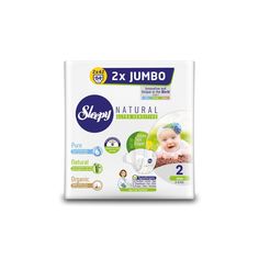 Подгузники Sleepy Natural Organic Baby Diaper Double Jumbo Mini (3-6 кг) шт.