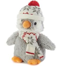 Игрушка-грелка Cozy Plush Пингвин в шапочке 25 см