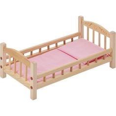 Набор мебели для кукол Кроватка розовый текстиль Paremo
