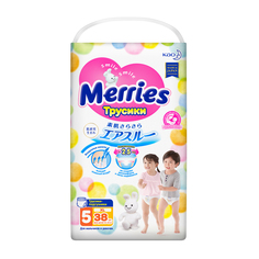 Трусики-подгузники Merries, р. 4+, 12-22 кг, 38 шт