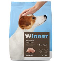 Сухой корм Winner для взрослых собак мелких пород, 1.5 кг