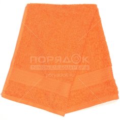 Полотенце кухонное махровое, 35х60 см, Вышневолоцкий текстиль Жаккардовый бордюр оранжевое