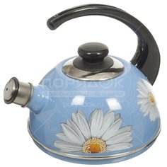 Чайник эмалированный Рубин Ростов С2531 со свистком, 2.5 л Rubin
