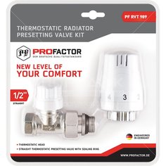 Комплект для радиатора ProFactor RVT 989, 1/2"