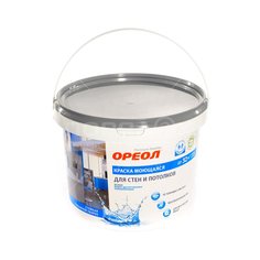 Краска водоэмульсионная Ореол для стен и потолков моющаяся белая, 6.5 кг