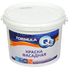 Краска водоэмульсионная Formula Q8 фасадная, 3 кг