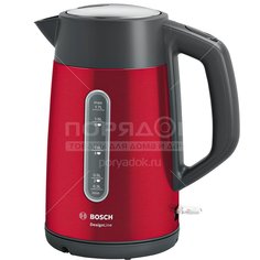 Чайник электрический металлический Bosch TWK 4P434, 1.7 л, 2.4 кВт