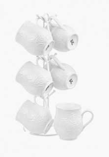 Набор кружек Elan Gallery 6х350 мл + подставка