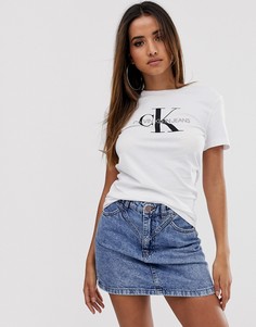 Футболка с логотипом Calvin Klein Jeans-Белый