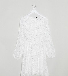Платье миди с длинными рукавами и завязками Y.A.S Tall-Белый