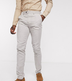 Узкие брюки с узором "гусиная лапка" Gianni Feraud Tall-Коричневый цвет