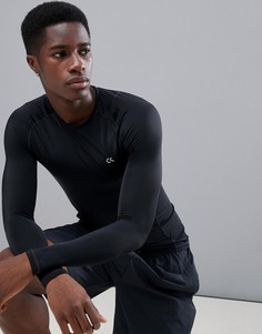 Компрессионный топ с длинными рукавами Calvin Klein Performance-Черный
