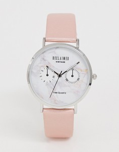Розовые часы с мраморным принтом на циферблате Reclaimed Vintage Inspired эксклюзивно для ASOS-Розовый