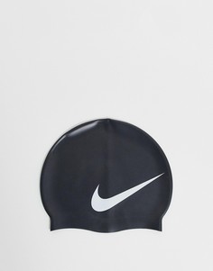 Черная шапочка для плавания с логотипом Nike Swimming NESS8163-001-Черный