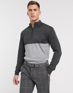 2-х цветный джемпер на молнии French Connection-Серый