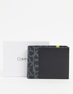 Складной бумажник с отделением для монет Calvin Klein ck mono 5cc-Черный