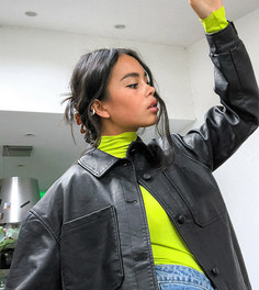 Черная куртка из искусственной кожи COLLUSION-Черный