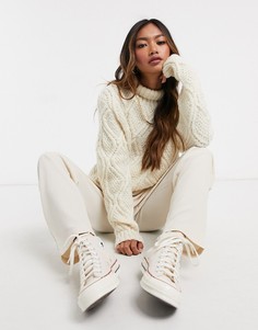 Шерстяной джемпер ручной вязки People Tree-Белый