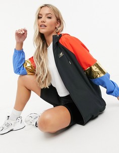 Ветровка с логотипом металлик New Balance-Черный цвет