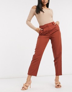 Коричневые строгие брюки Y.A.S-Коричневый цвет