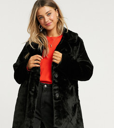 Oversized-пальто из искусственного меха Wednesdays Girl-Черный